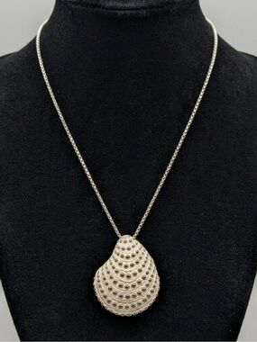 Brighton Cape Cod Shell Pendant Cream Enamel